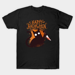 Halloween Happy Halloween Funny what cat Costume T-Shirt